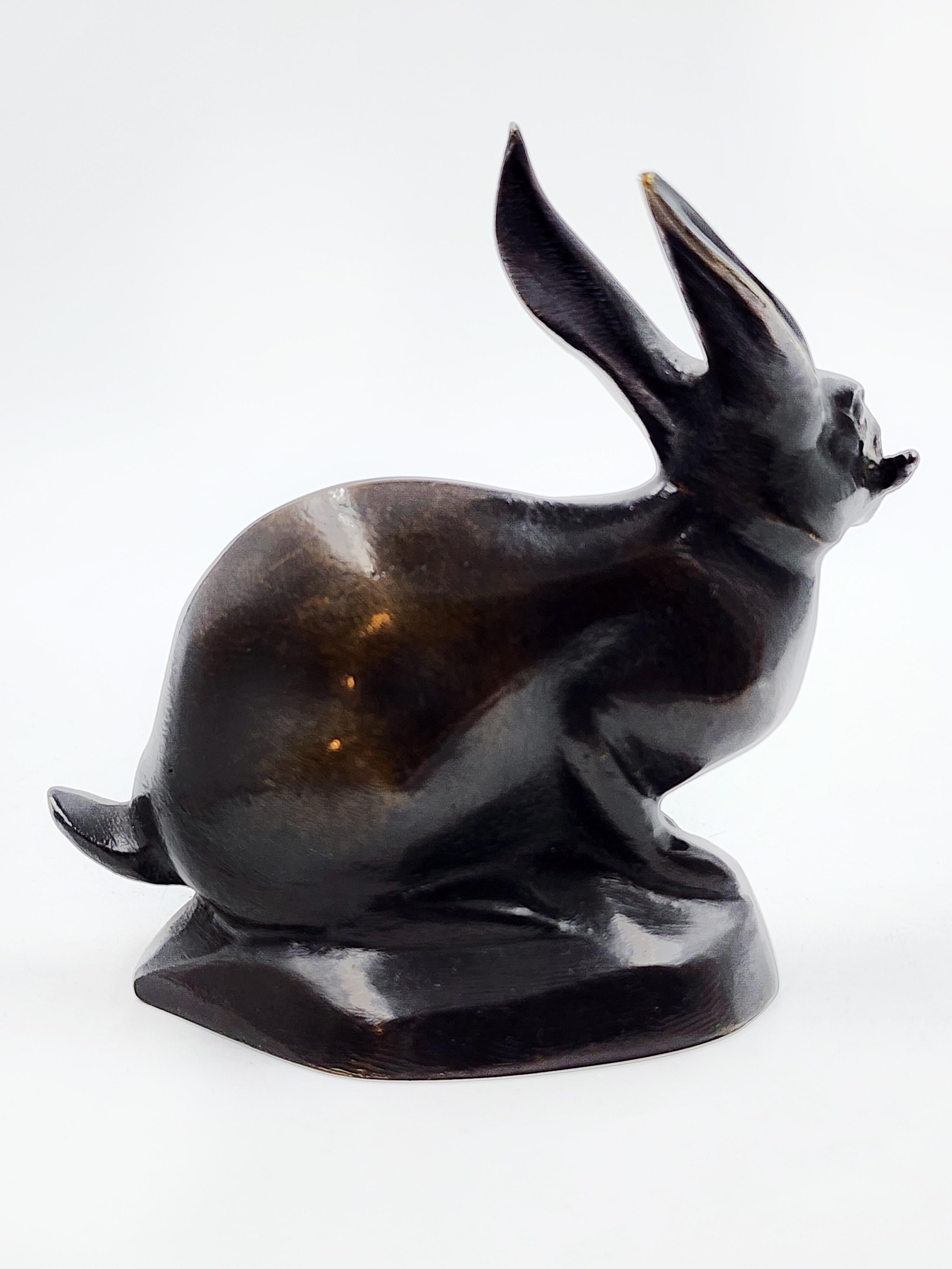 20ième siècle Figure en bronze 