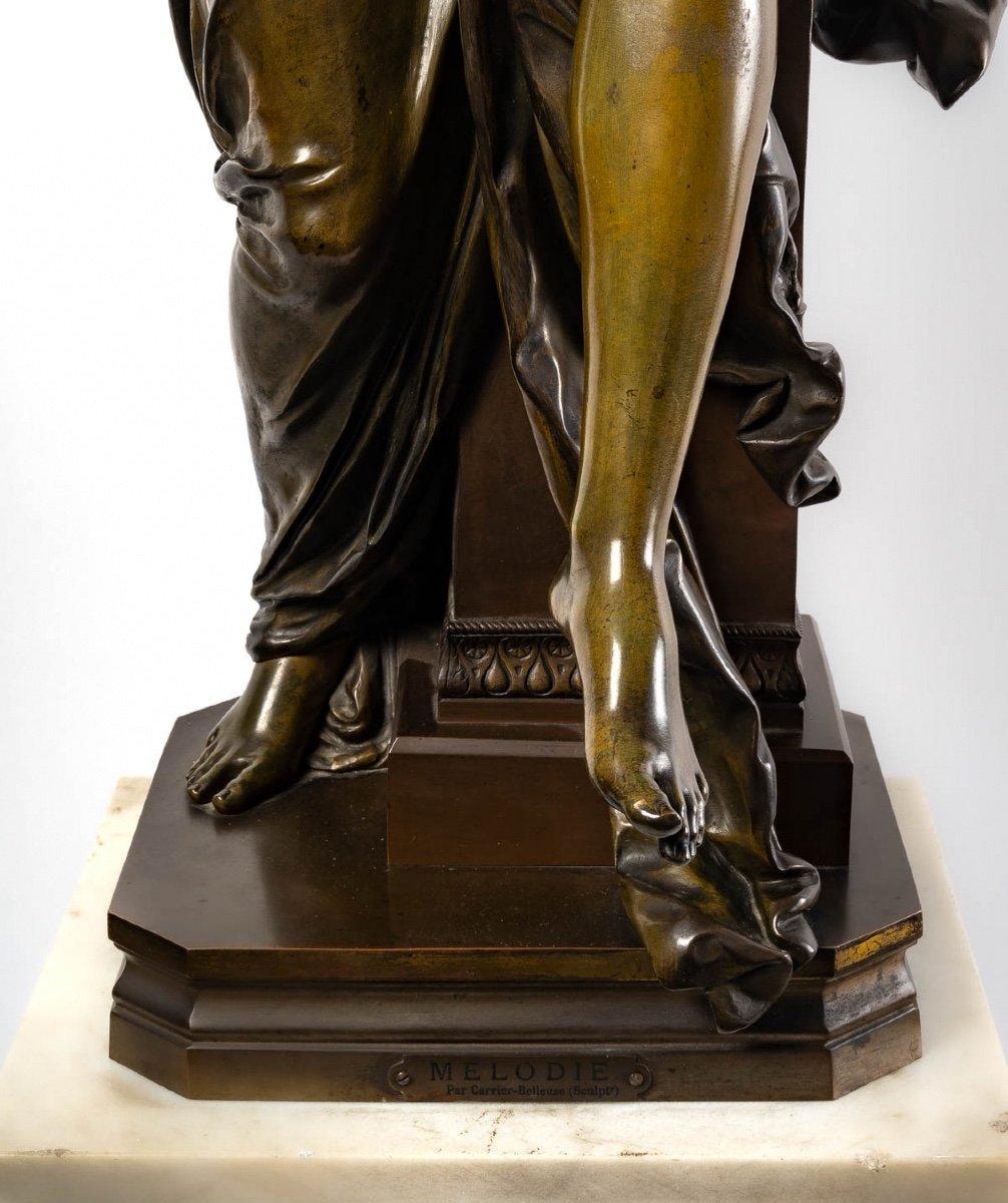 Napoleon III Bronze Figure Melody by Albert Ernest Carrier Belleuse