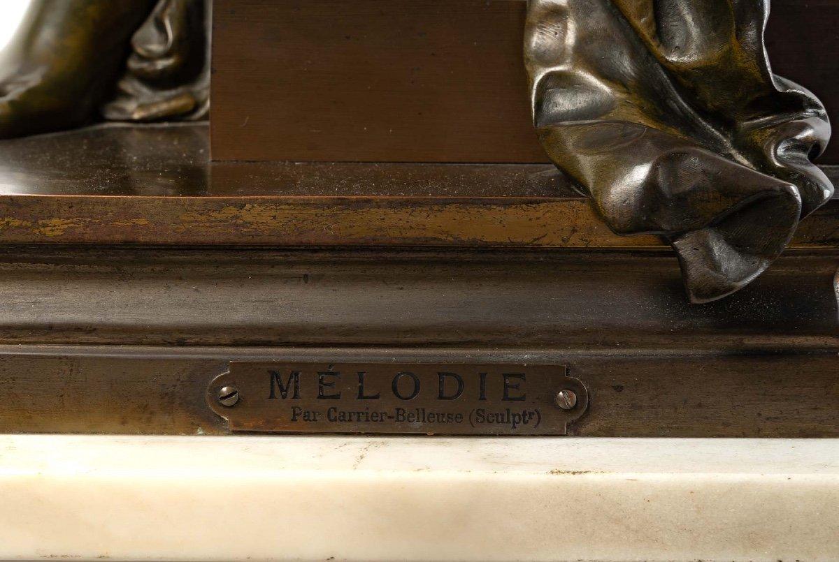 French Bronze Figure Melody by Albert Ernest Carrier Belleuse