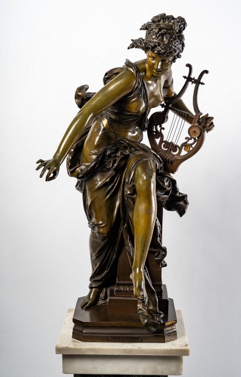 Bronze Figure Melody by Albert Ernest Carrier Belleuse 2