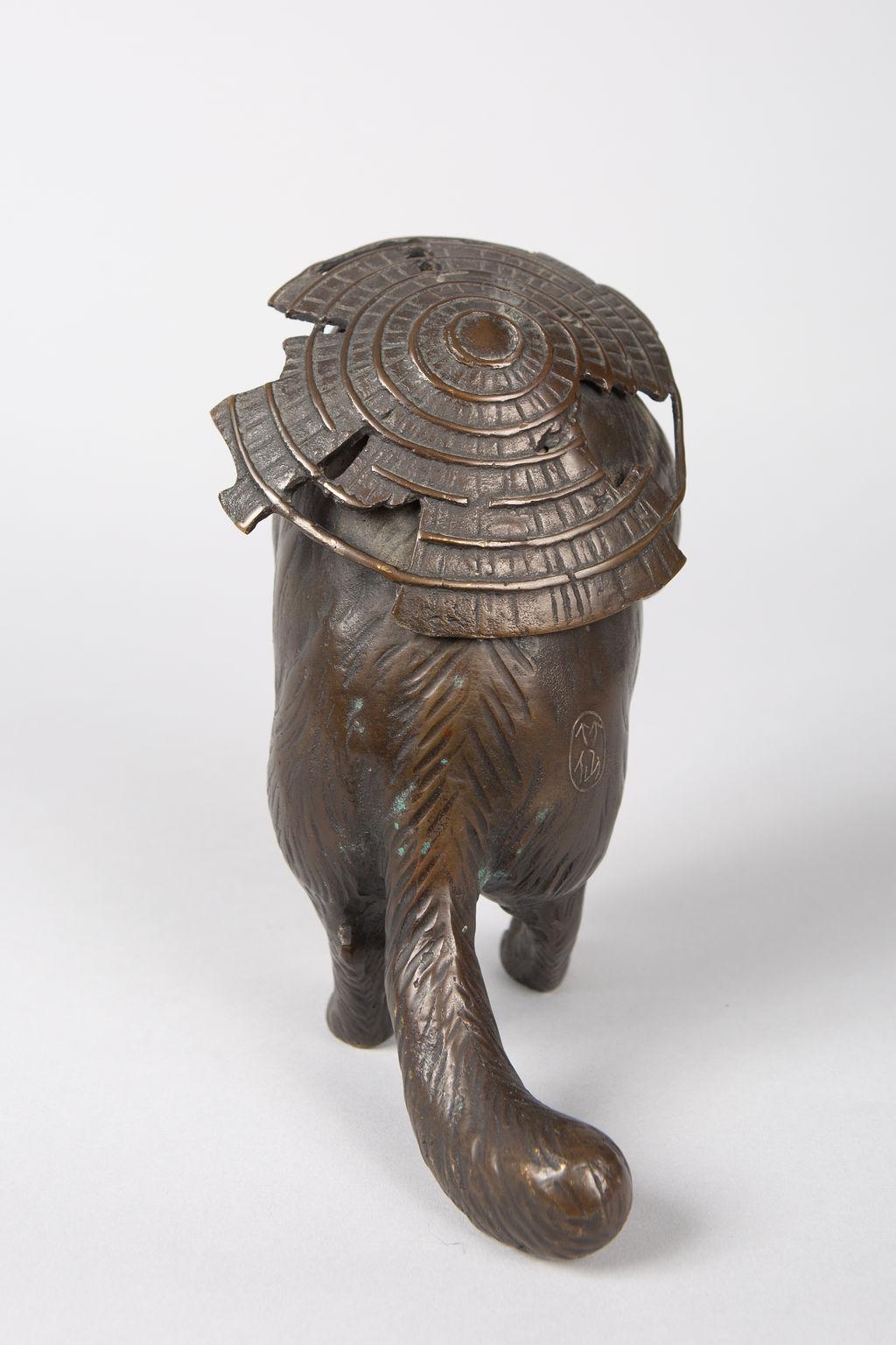 20th Century Bronze Figure of a Badger
