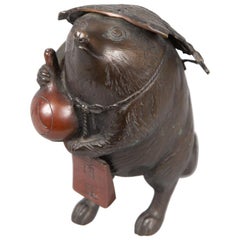 Vintage Bronze Figure of a Badger