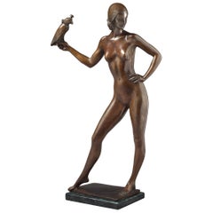 Bronze Figure of a Female Nude, "Charmion", Alan Clark '1895-1950'