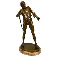 Bronzefigur eines Gladiators aus Bronze von Heinrich Karl Baucke, Deutschland 1875-1915