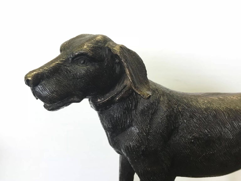 Bronze Figure of a Hound Dog For Sale at 1stDibs