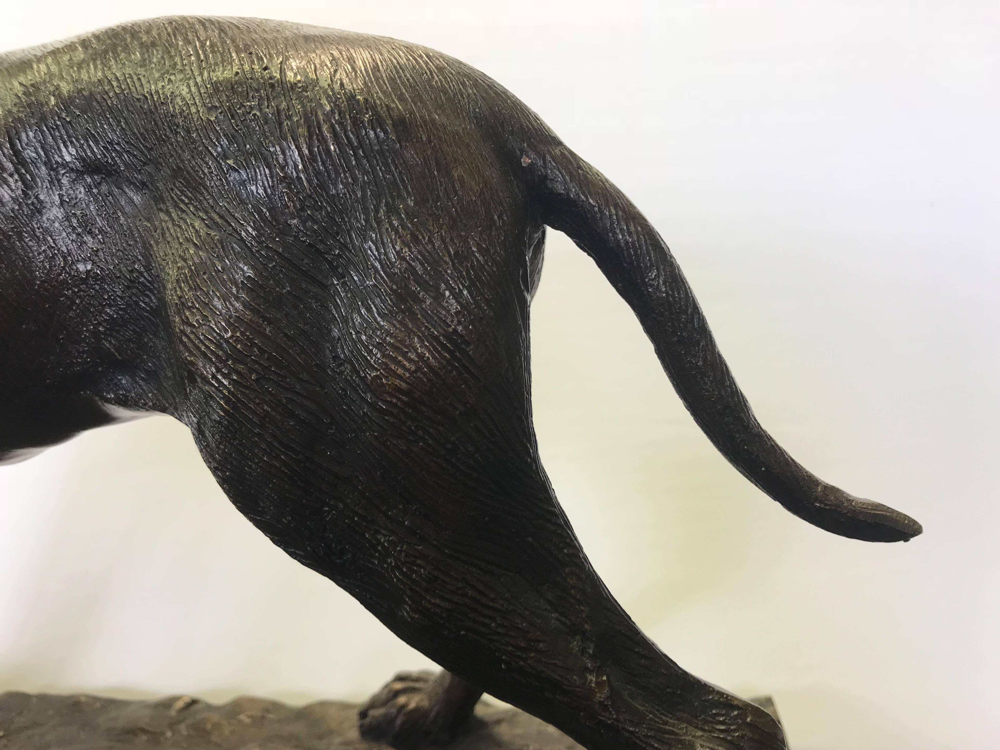 Bronze Figure of a Hound Dog For Sale 1
