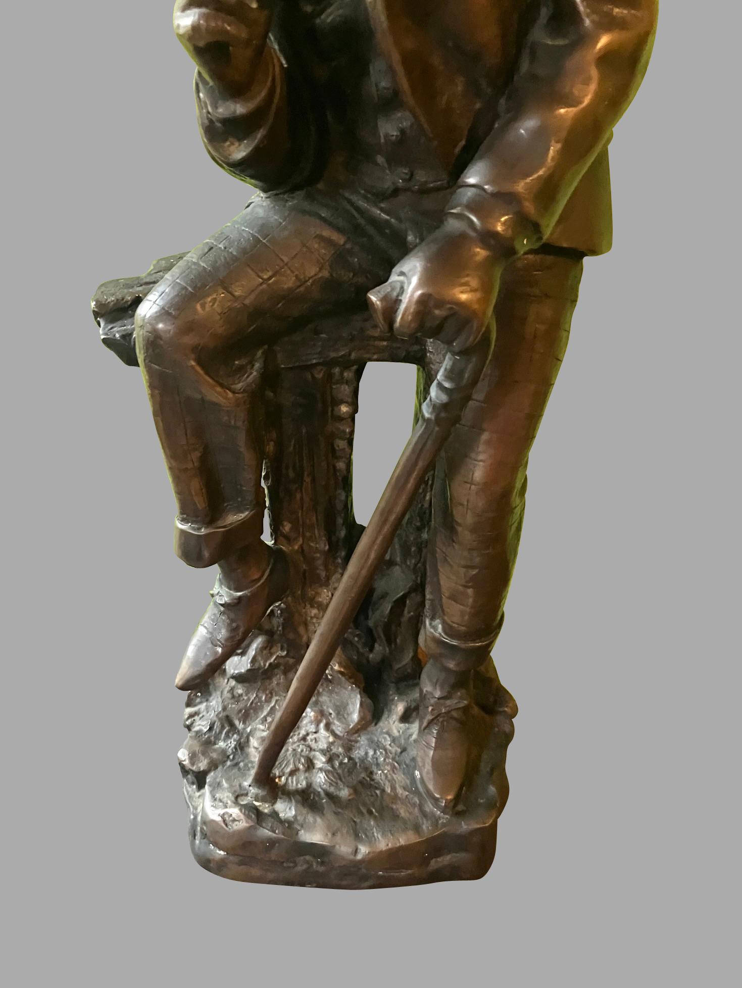 Figura di uomo in bronzo in vendita 4