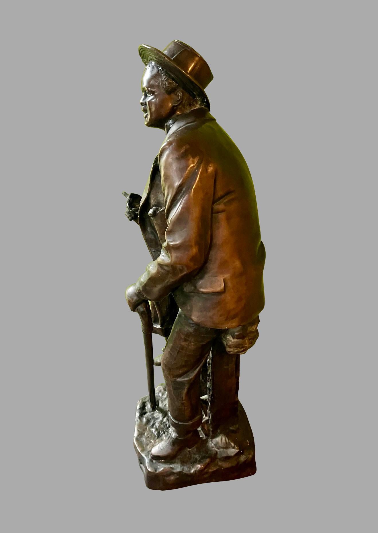 Figura di uomo in bronzo in vendita 5