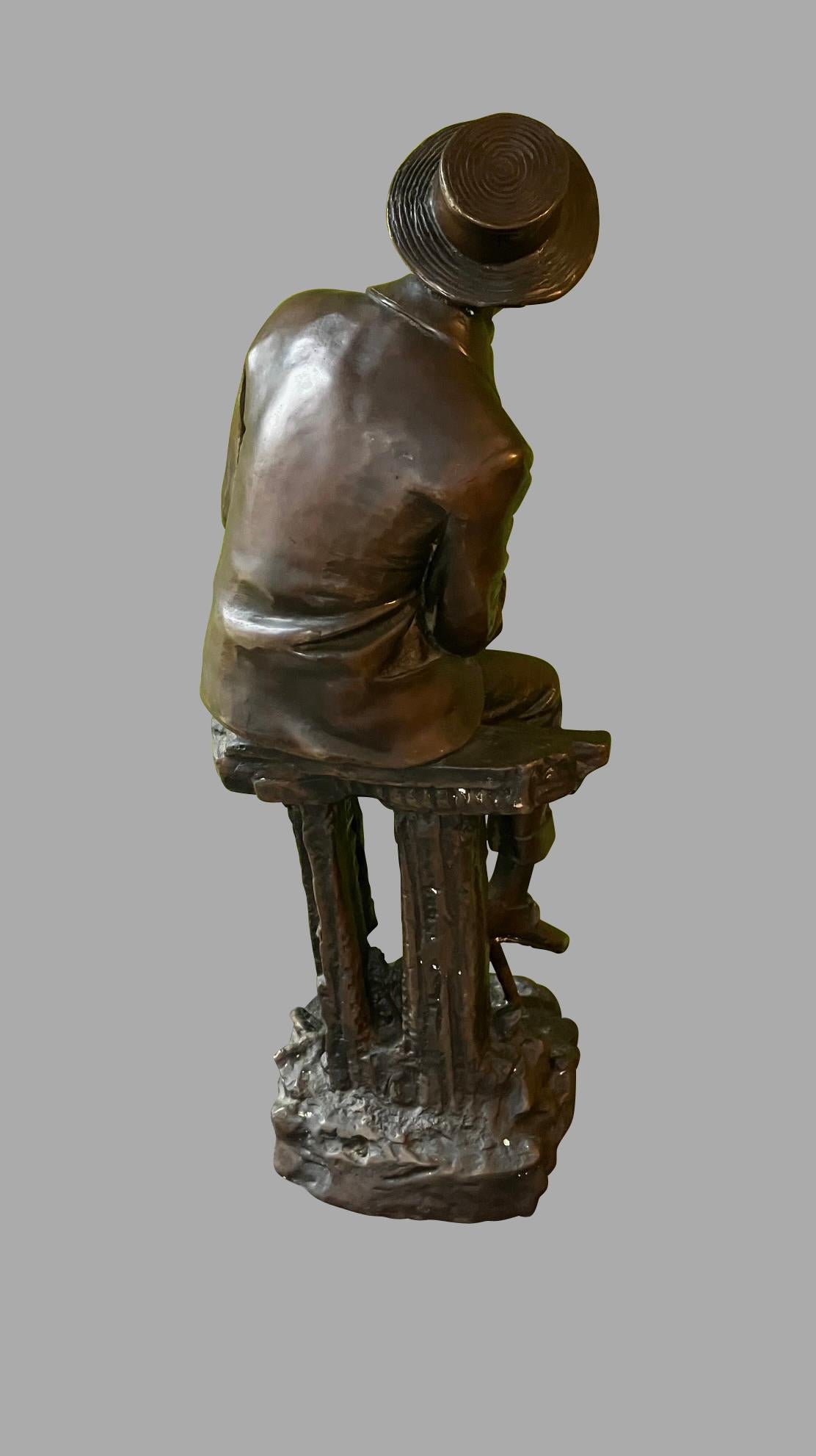 Figura di uomo in bronzo in vendita 2