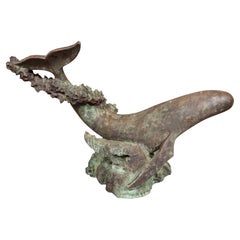 Antique Bronze Figure Of a Whale