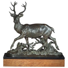 Bronze Figure of an Antelope, by Christophe Fratin, circa 1870