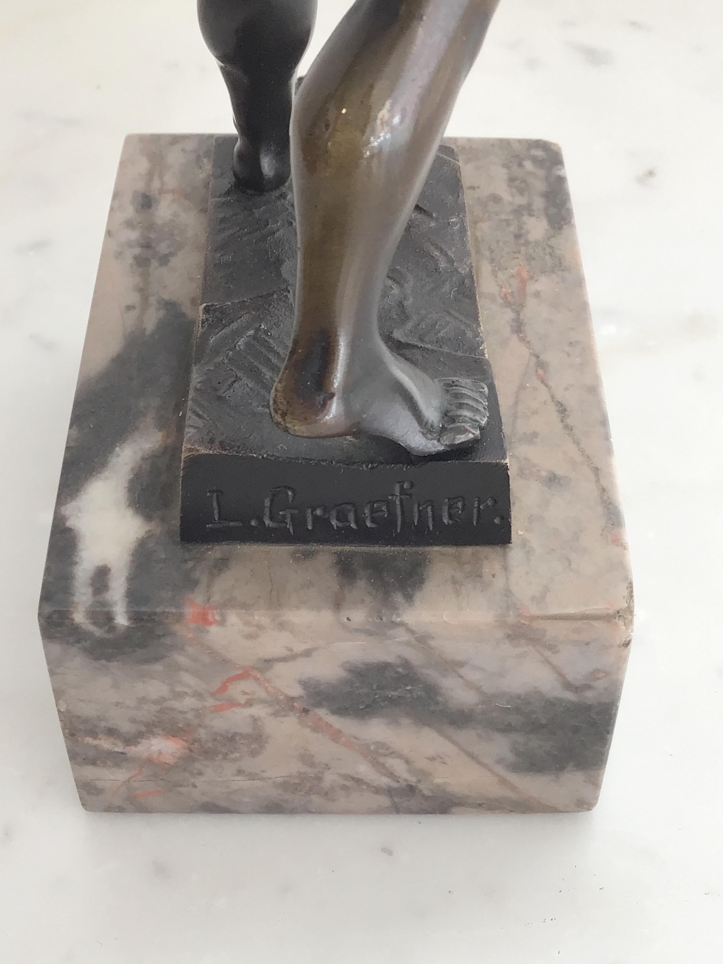 Figure d'archer de Ludwig Graefner du début du 20e siècle en vente 1
