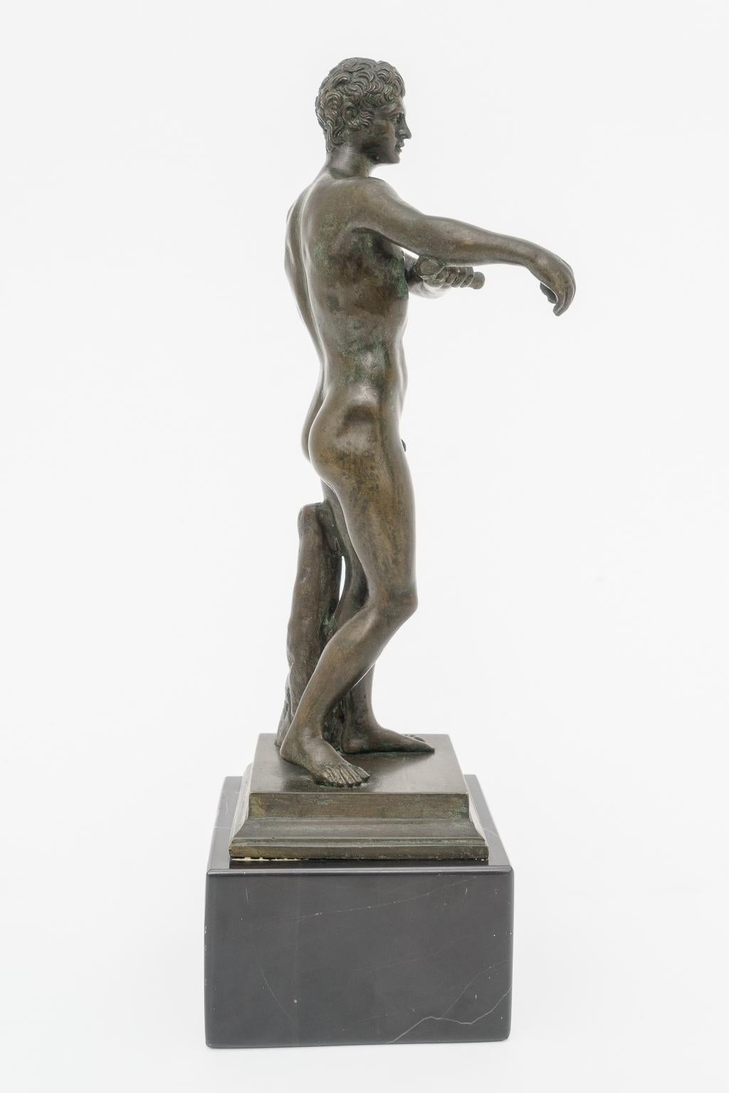 Cast Bronze Figure of an Athlete