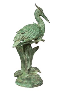 Bronze Figure Of An Egret