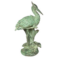 Bronze Figure Of An Egret