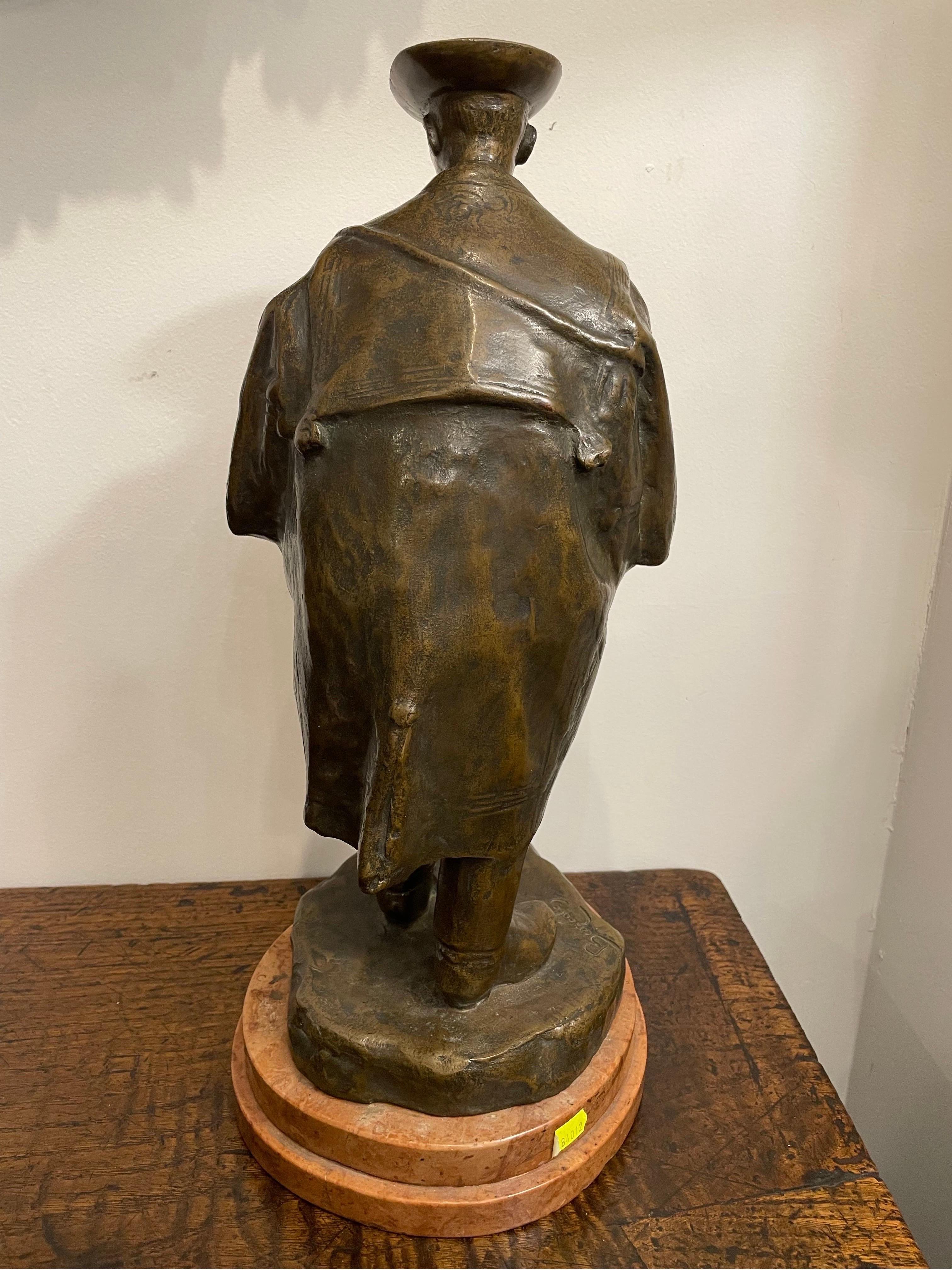 Moderno Figura in bronzo di Csikós dello scultore ungherese László Beszédes, inizio XX secolo in vendita