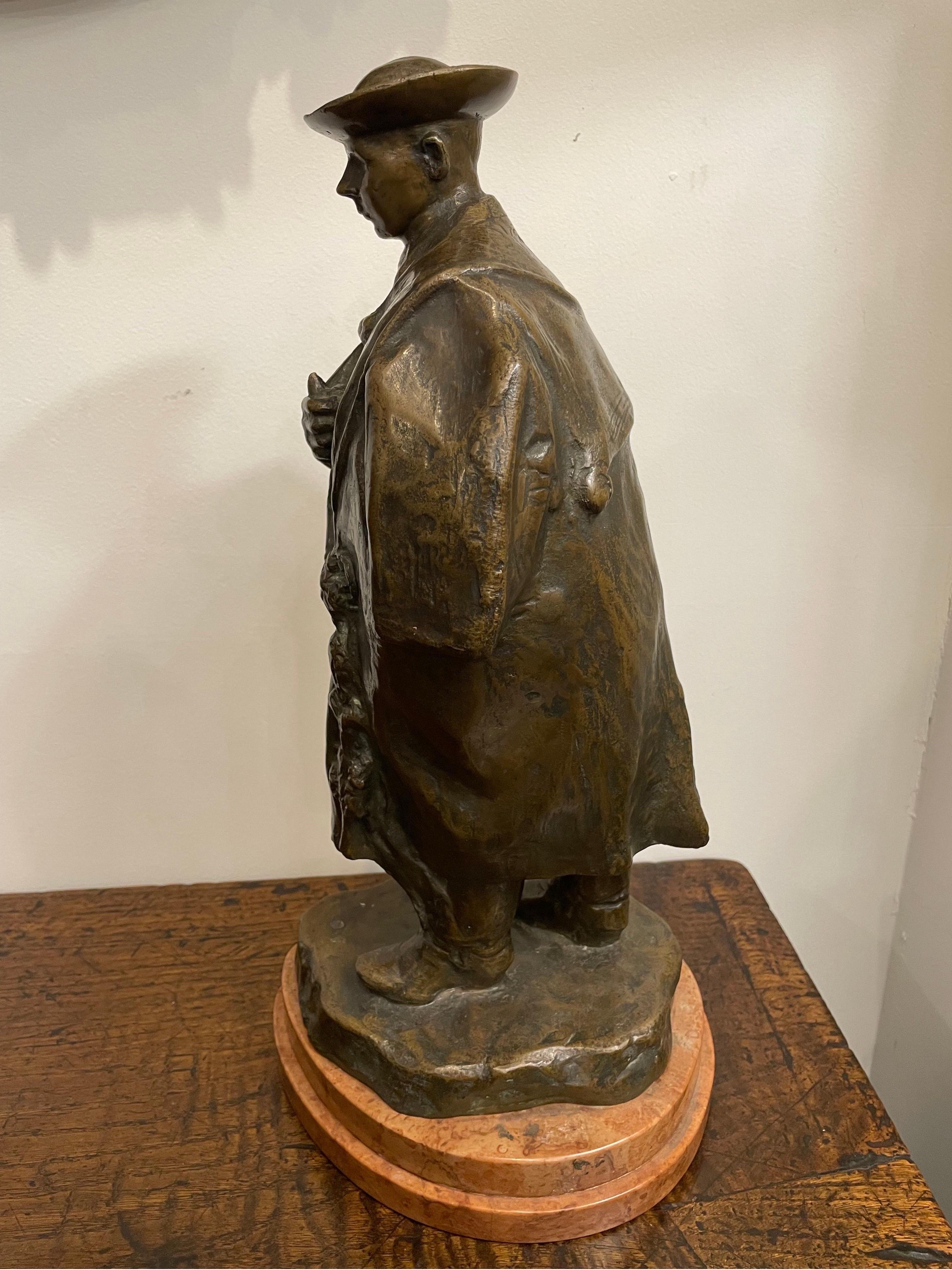 Ungherese Figura in bronzo di Csikós dello scultore ungherese László Beszédes, inizio XX secolo in vendita