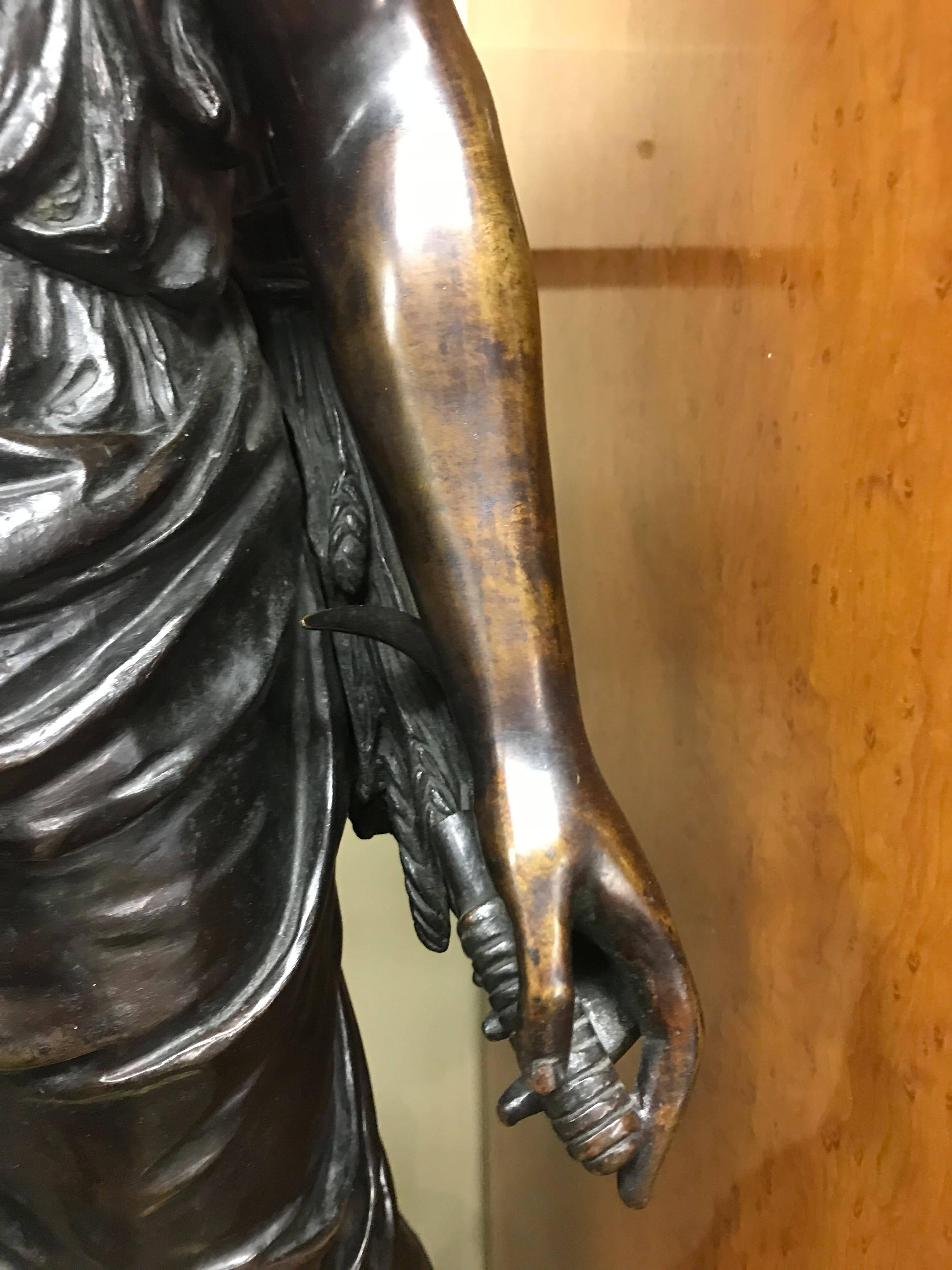 French Bronze Figure of Demeter For Sale