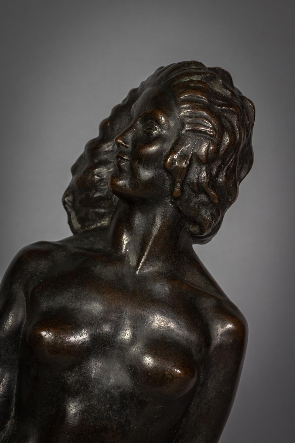 American Bronze Figure of Eve by Roussana Soskice, circa 1920 For Sale