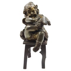 Figura de bronce de Niña de Juan Clara Ayats