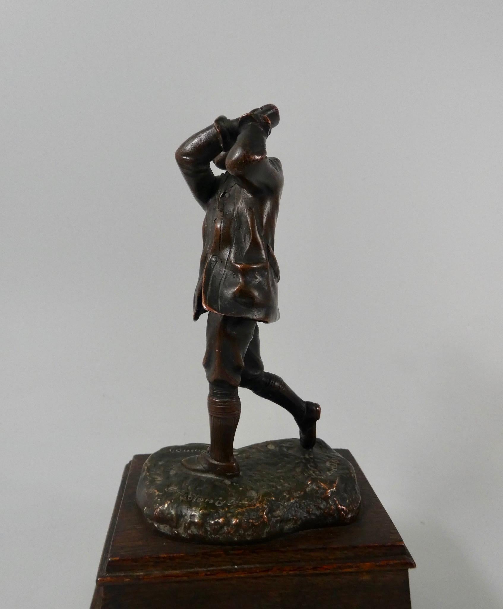 Bronze figure of Harry Vardon, by Hal Ludlow, circa 1920 1