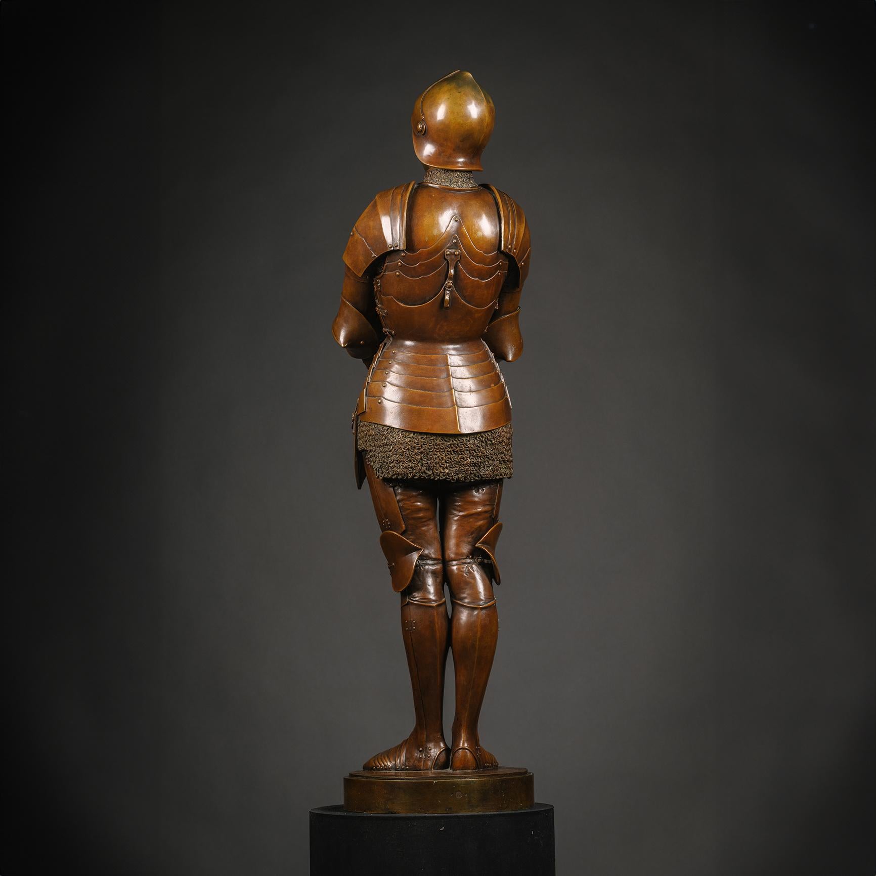 Bronzefigur der Jeanne d'Arc aus Bronze  Aus dem Modell von  Louis Ernest Barrias (Französisch) im Angebot