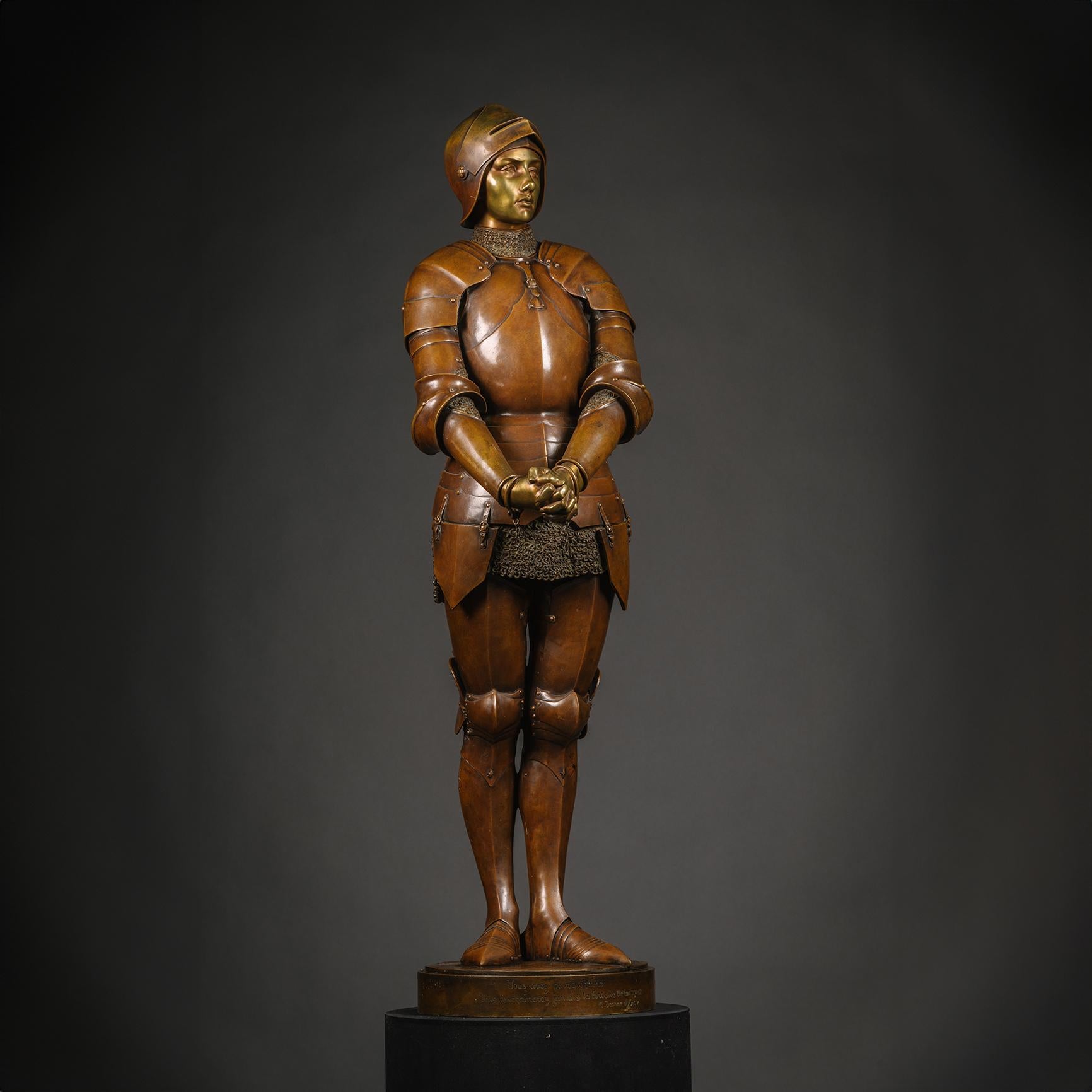 Bronzefigur der Jeanne d'Arc aus Bronze  Aus dem Modell von  Louis Ernest Barrias im Angebot 1