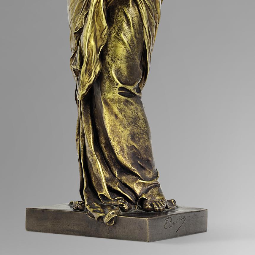 French Bronze Figure of 'La Nature Se Dévoilant Devant La Science' For Sale