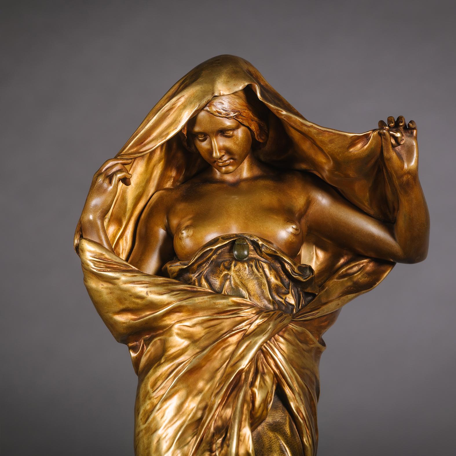 Bronzefigur 'La Nature Se Dévoilant Devant La Science' (20. Jahrhundert) im Angebot