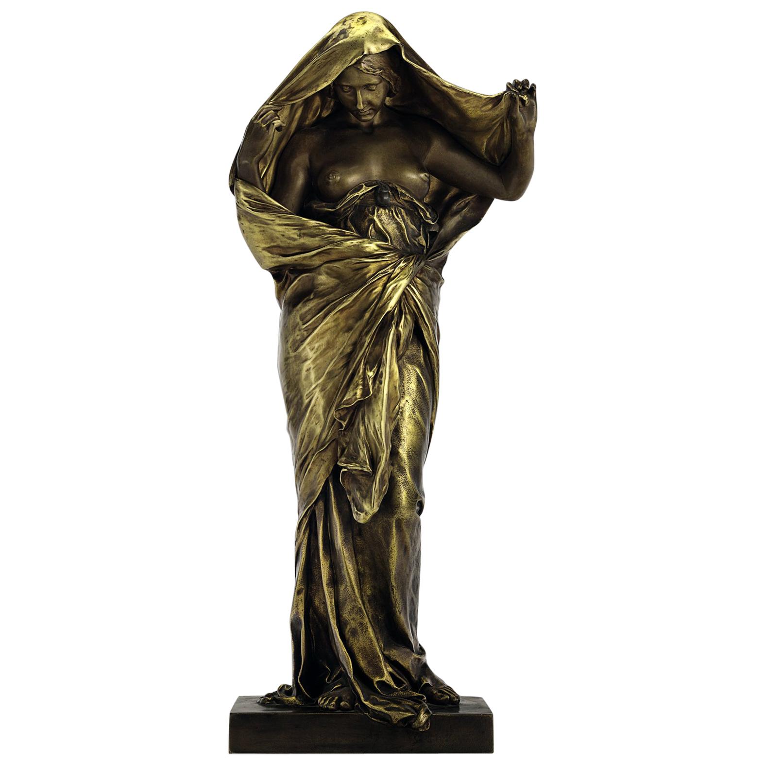 Bronze Figure of 'La Nature Se Dévoilant Devant La Science' For Sale