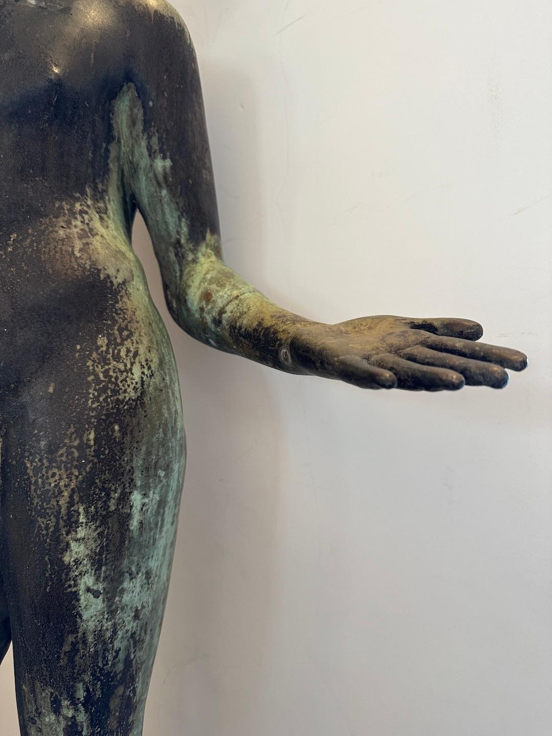 Italian Bronze Figure of  Male Youth For Sale