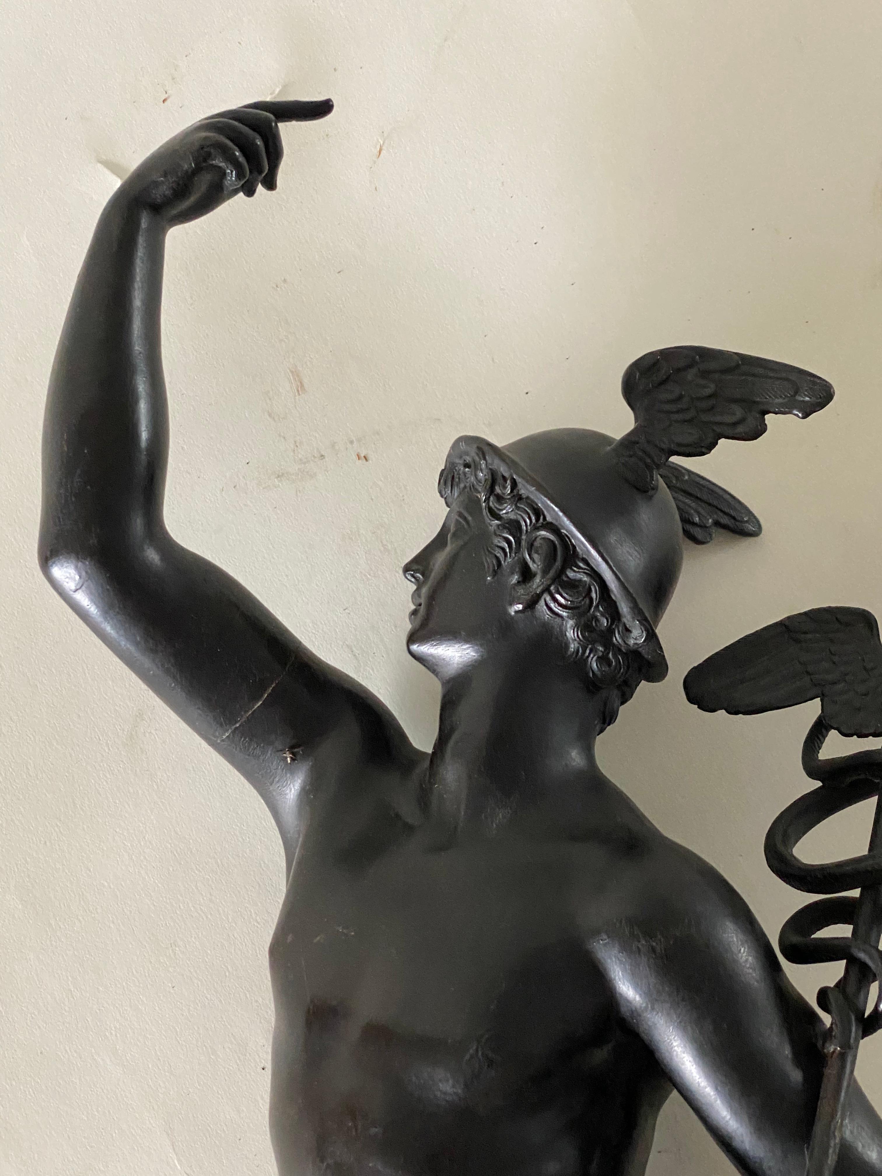 Bronze Figure of Mercury, After Giambologna, Italian, circa 1800 4