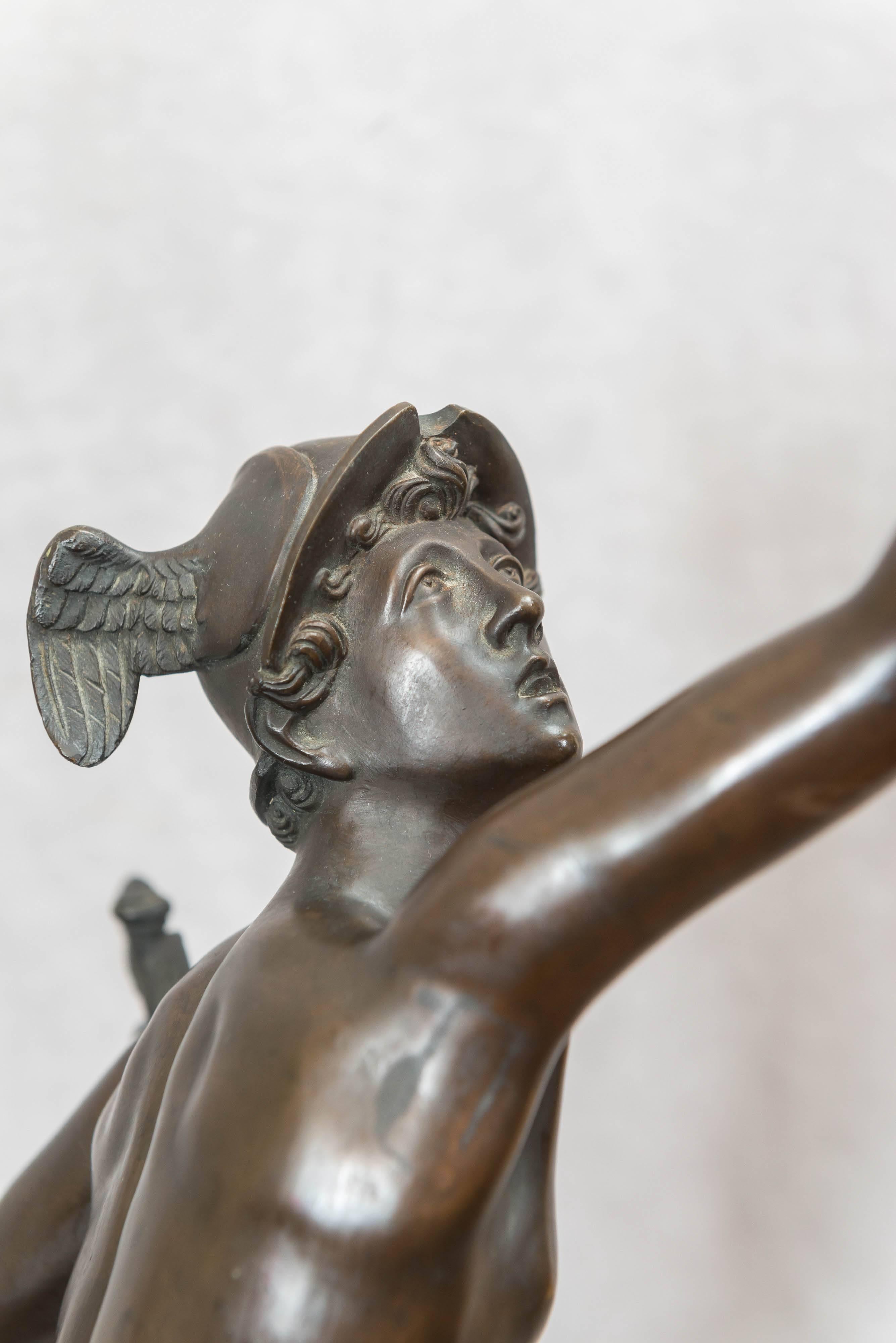 Bronze Figure of Mercury by Giambologna, Souvenir of the Grand Tour 3