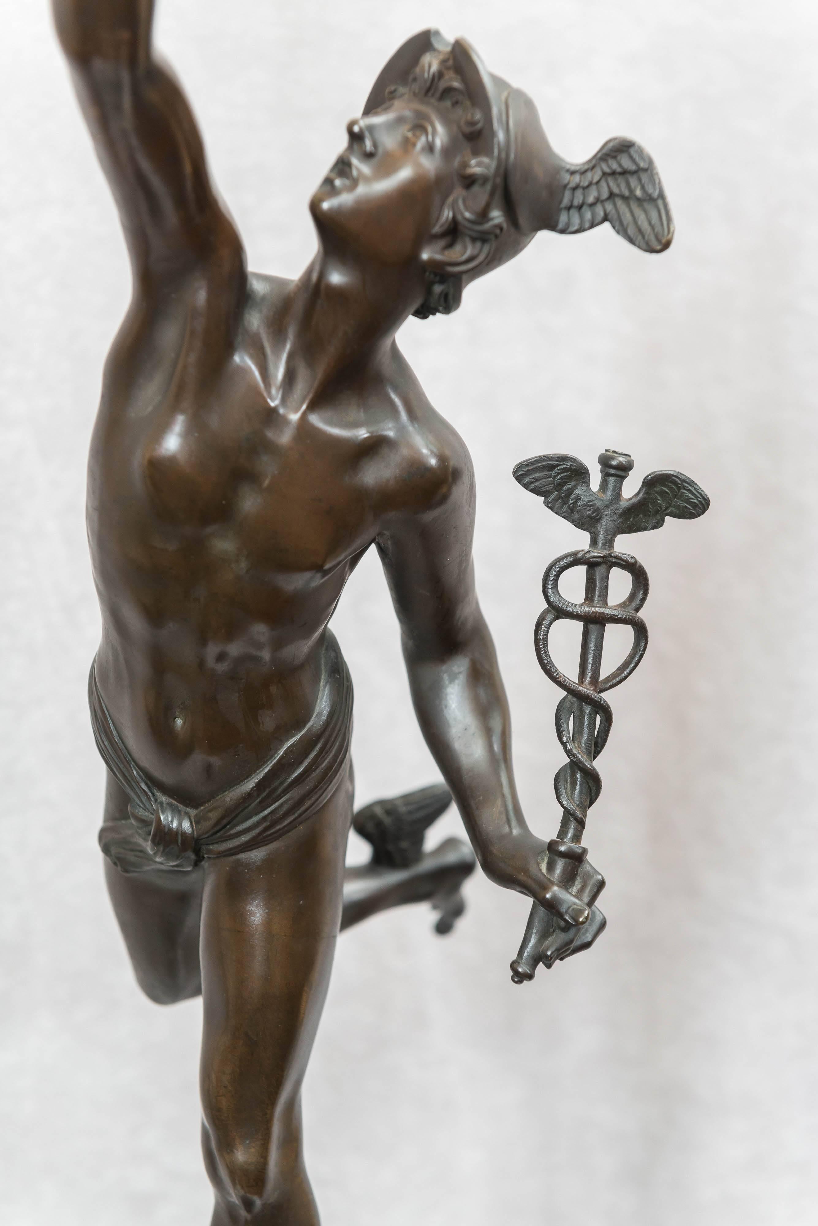 Bronze Figure of Mercury by Giambologna, Souvenir of the Grand Tour 4