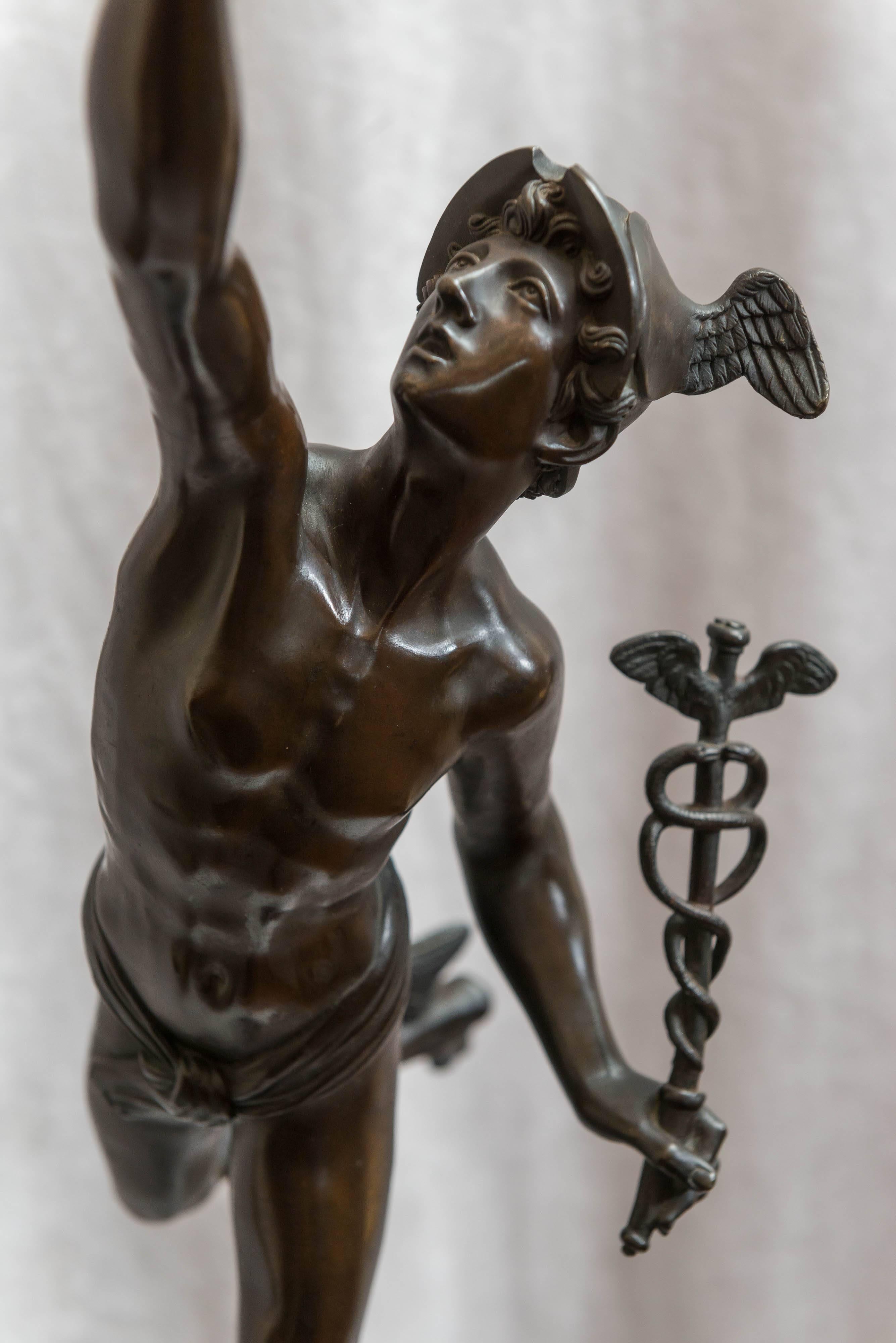 Bronze Figure of Mercury by Giambologna, Souvenir of the Grand Tour 5