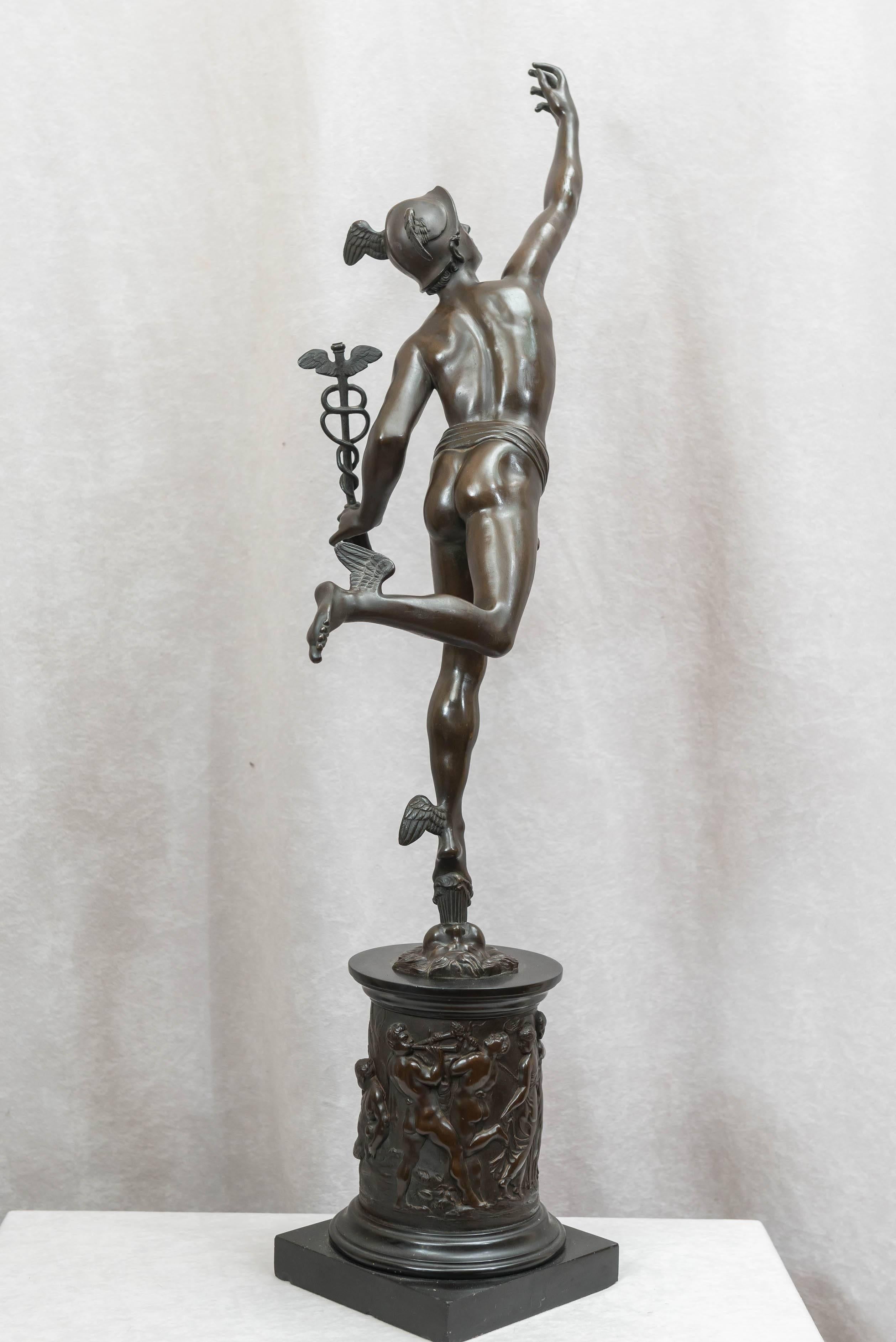 Bronze Figure of Mercury by Giambologna, Souvenir of the Grand Tour 1