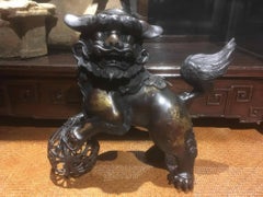 Bronze Figure of Standing Shishi Lion Dog Koro Incensor