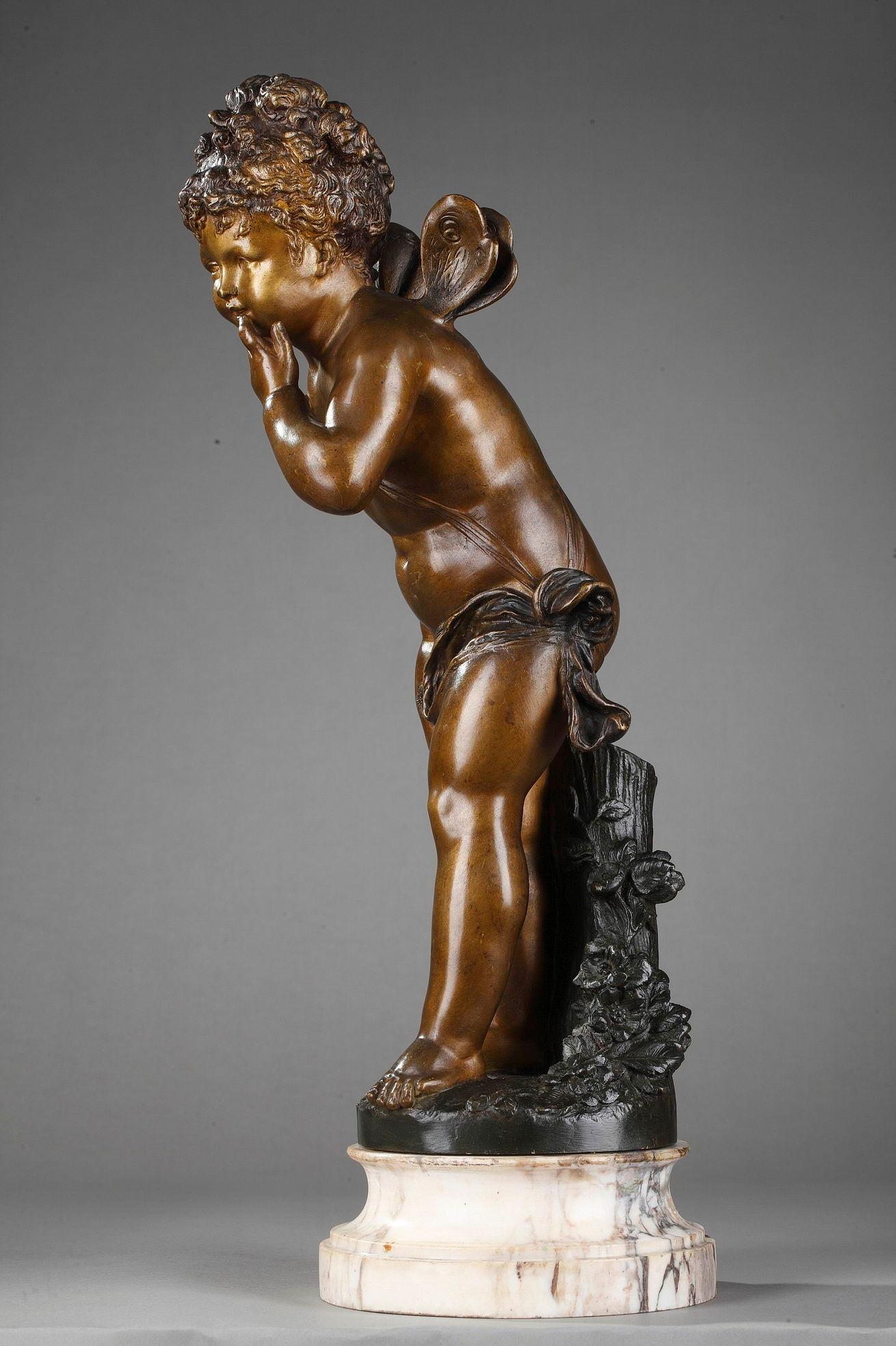 Figure en bronze de jeune psychédélique par Paul Duboy en vente 1