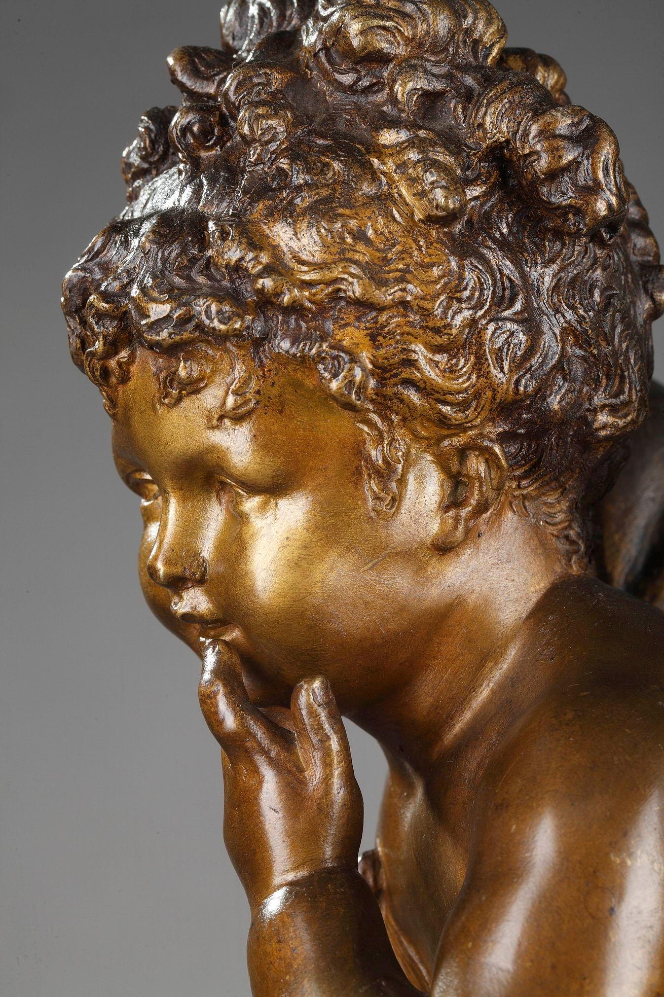 Figure en bronze de jeune psychédélique par Paul Duboy en vente 3