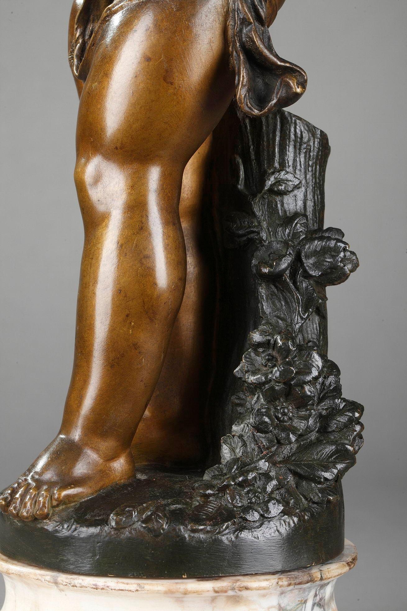 Figure en bronze de jeune psychédélique par Paul Duboy en vente 4