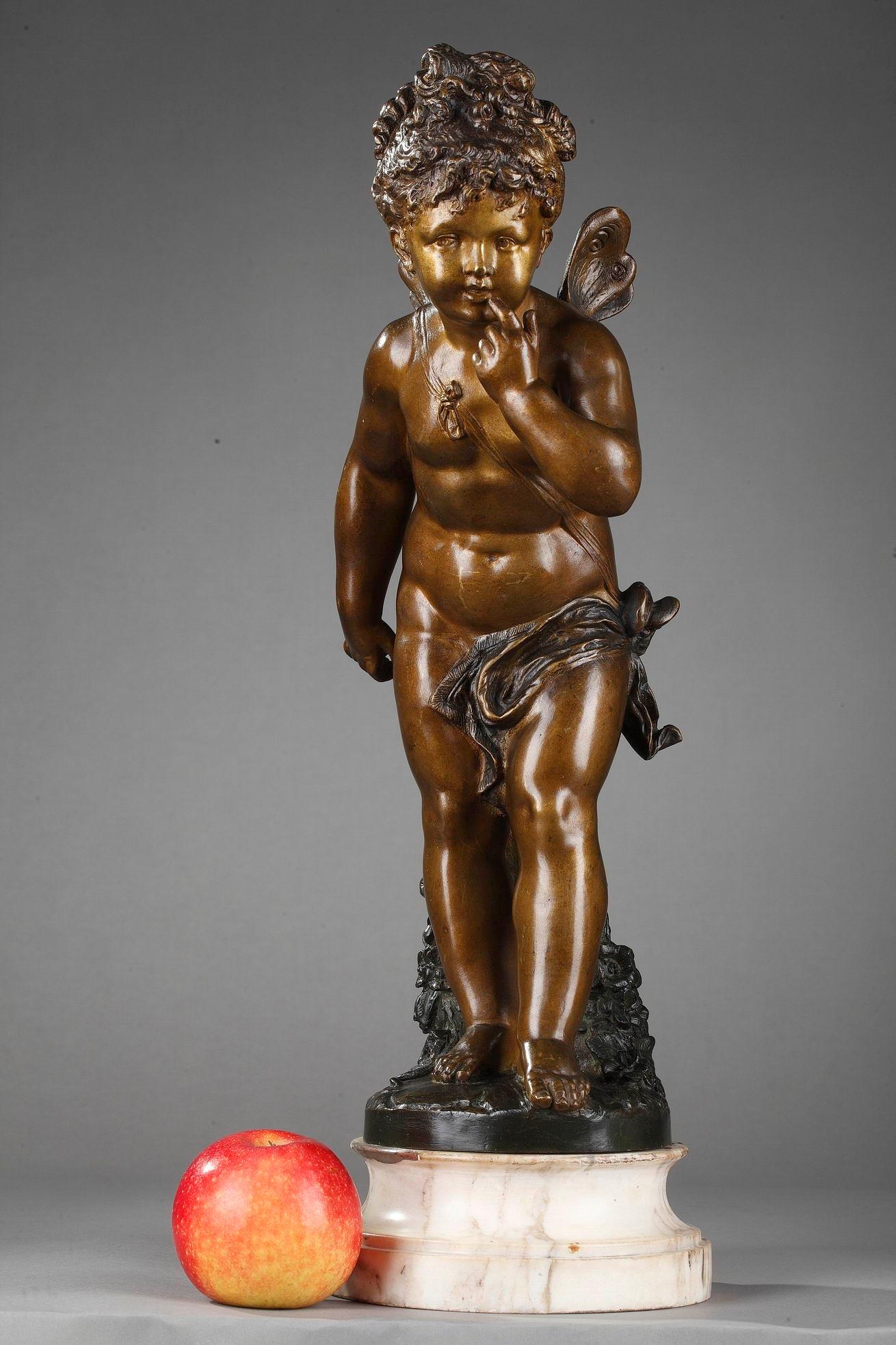 Bronzefigur einer jungen Psyche aus Bronze von Paul Duboy im Angebot 9