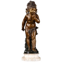 Bronzefigur einer jungen Psyche aus Bronze von Paul Duboy