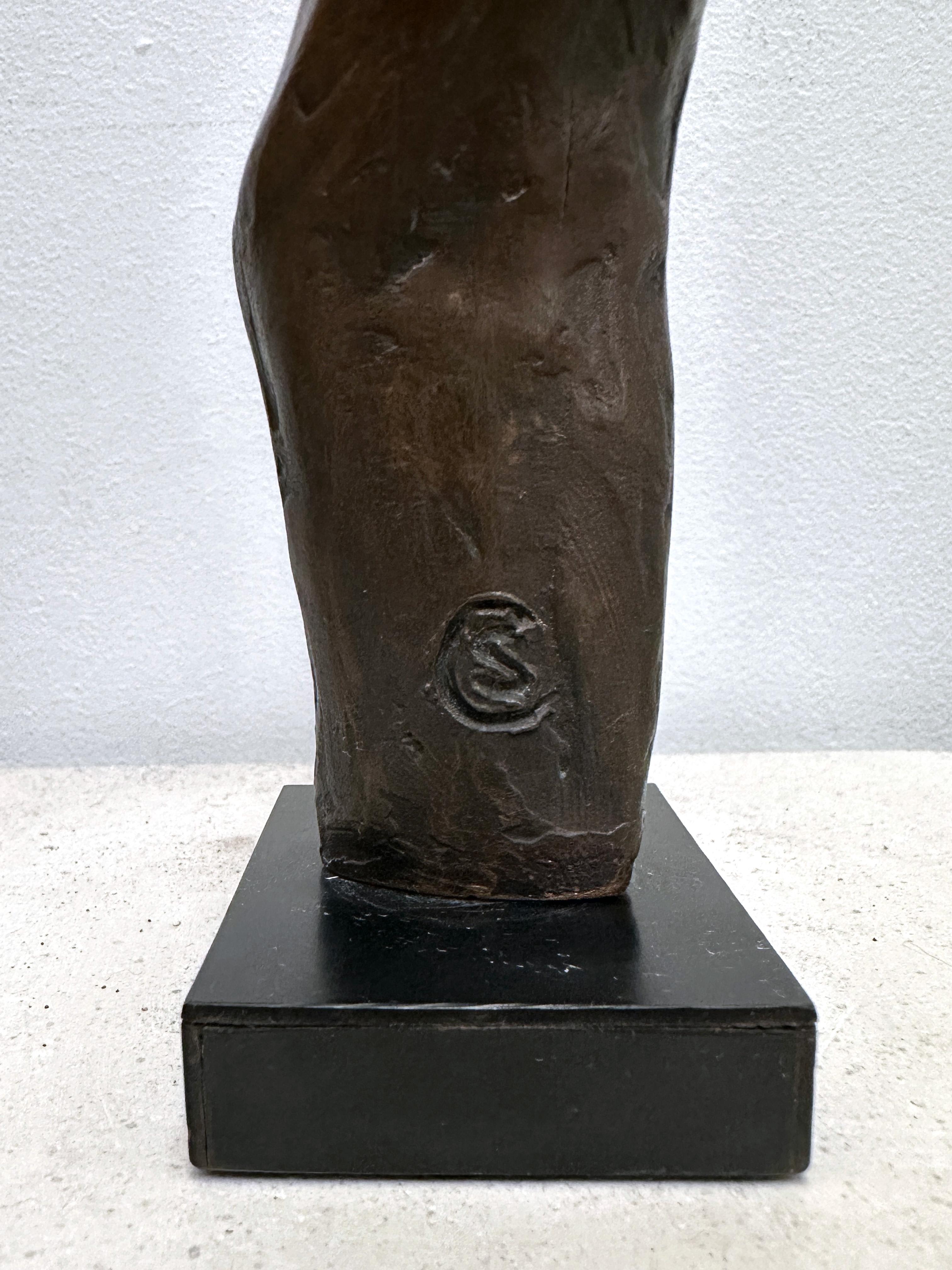 Bronze Figure Sculpture by Caroline Stacey Circa 1980s 1
