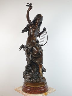 Bronze Figure Swallows by Mathurin Moreau 19th Century