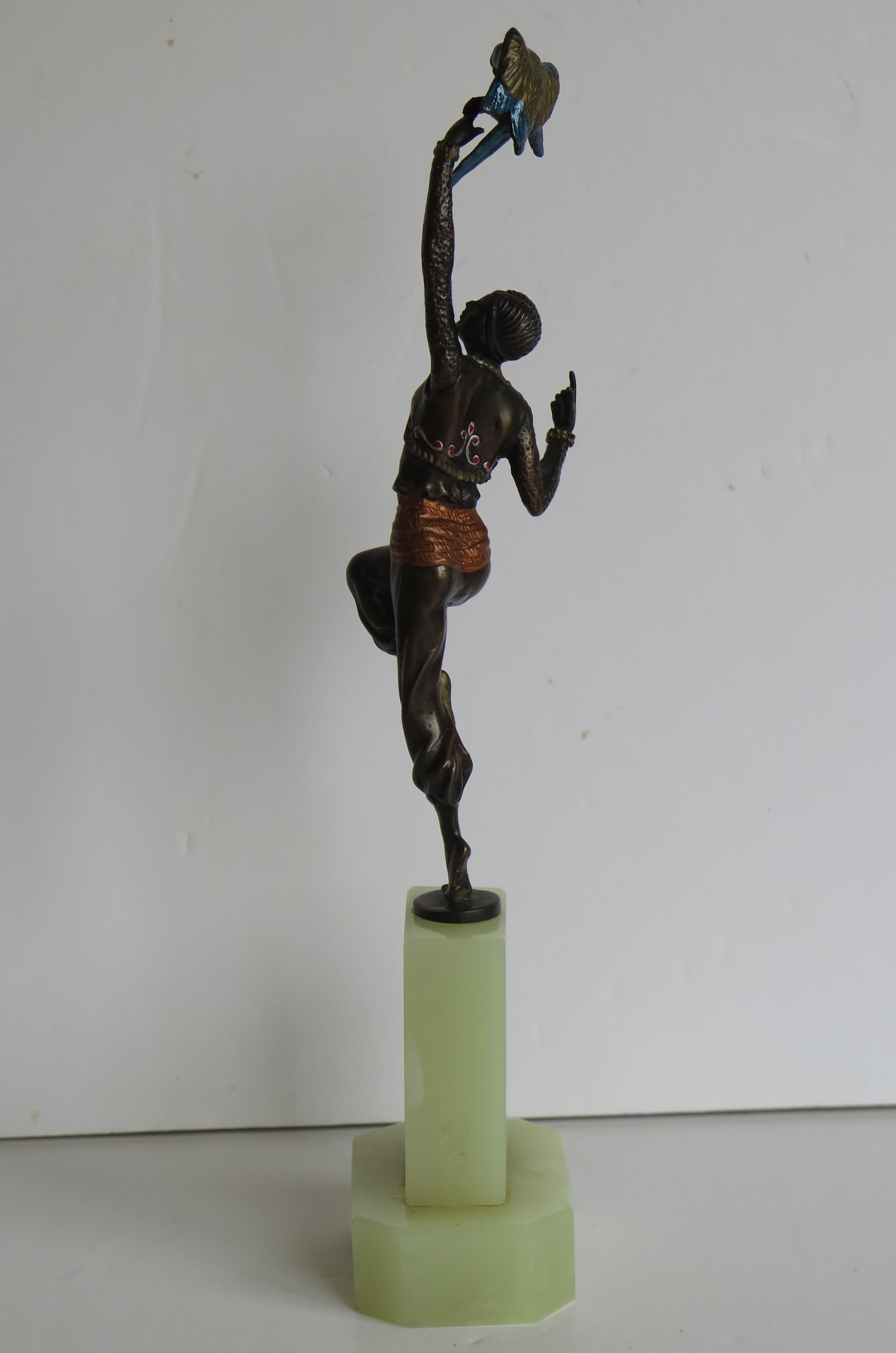 Sculpture de figurine en bronze de ou d'après Paul Philippe La Danseur Perroquet, vers 1920 en vente 5