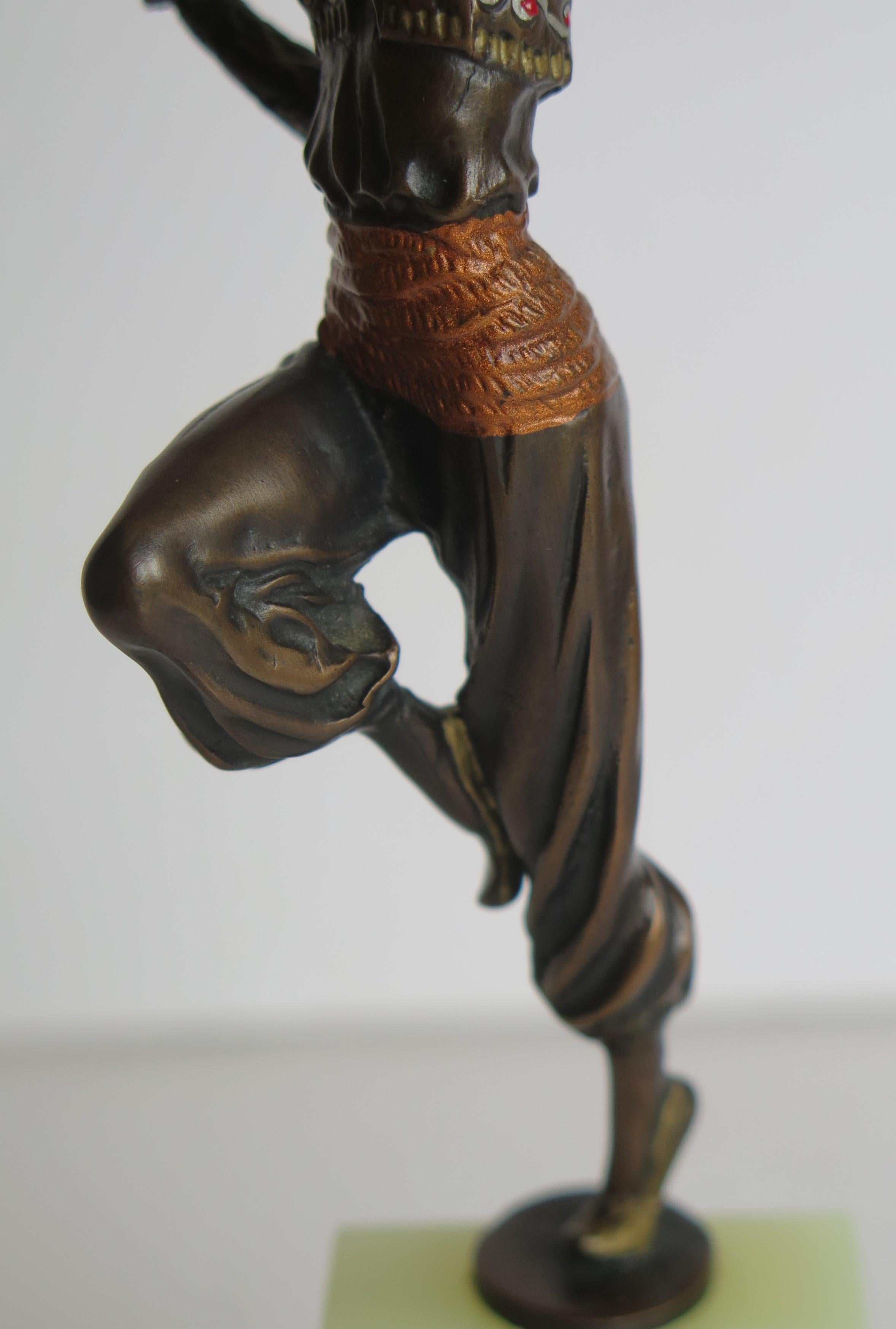 Figurilla de bronce Escultura de o según Paul Philippe La Danseur Perroquet, ca1920 en venta 10