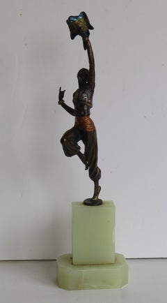 Bronze Figurine Sculpture by or after Paul Philippe cold painted, Art Deco C1920
