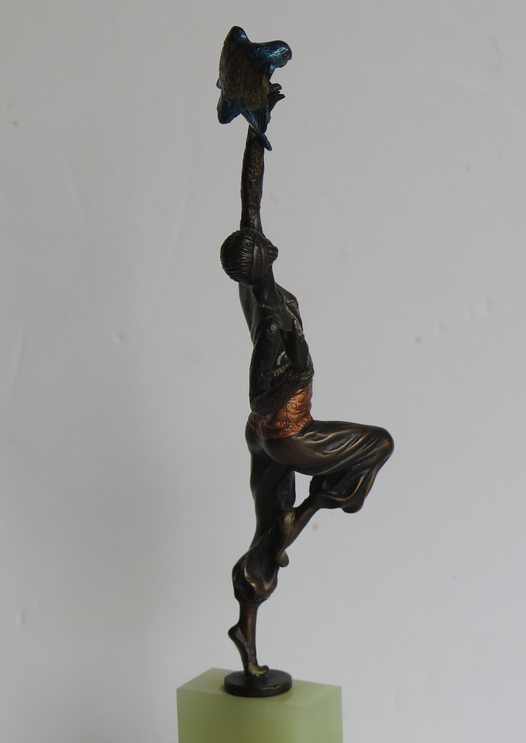 Bronze Figurine Sculpture by or after Paul Philippe La Danseur Perroquet, Ca1920 In Good Condition For Sale In Lincoln, Lincolnshire