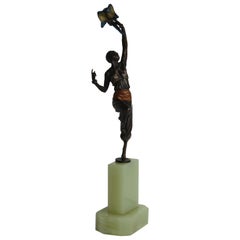 Sculpture de figurine en bronze de ou d'après Paul Philippe La Danseur Perroquet, vers 1920