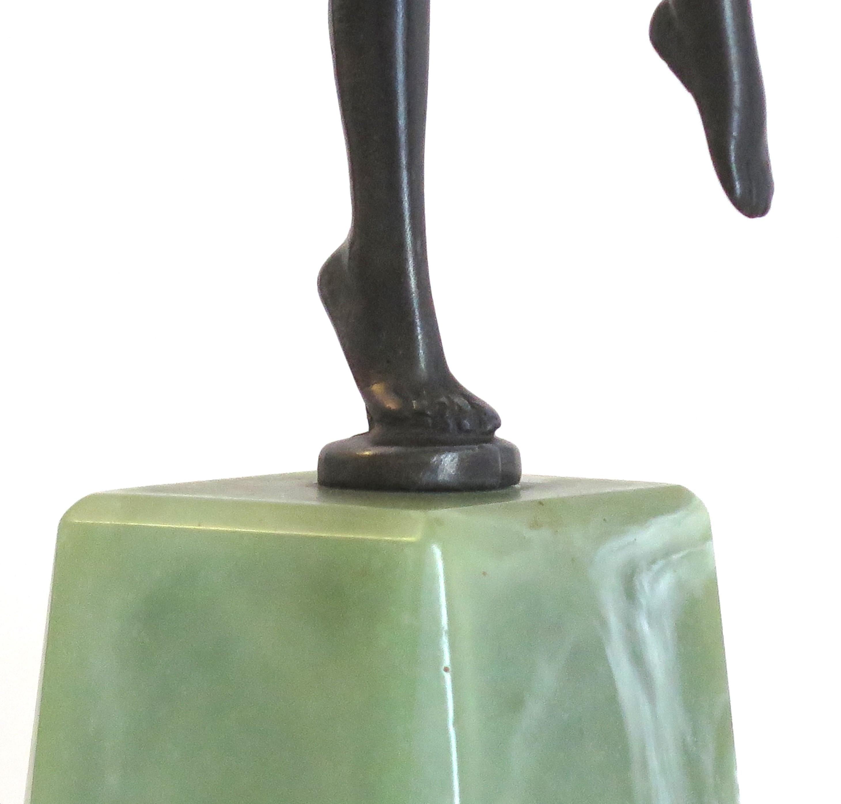 Bronzefiguren-Skulptur-Creolen Tänzerin aus Bronze nach D H Chiparus, Art déco, ca. 1920er Jahre im Angebot 12
